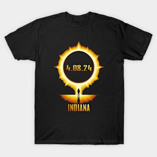 total solar eclipse 8 april 2024 INDIANA T-Shirt